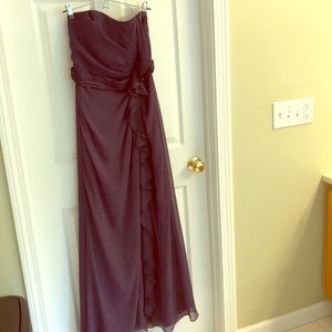 David Bridal floor length bridesmaids dress